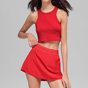 Débardeur de fitness personnalisé pour femme, couleur unie, respirant, sans manches, vêtements de sport en gros - Product Image 2