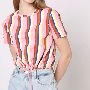 Prix bas, coton, prix de gros direct usine, vêtements pour femmes, crop top, t-shirt, meilleur prix, crop top pour femmes, t-shirt pour femmes en ligne - Product Image 1