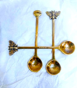 Stainless Steel Rose Gold Plated Coffee Tea Spoons Wedding Halloween Themes Honey <b>Bee</b> Coffee Bean Design Business <b>Gift</b> Long - Product Image 3