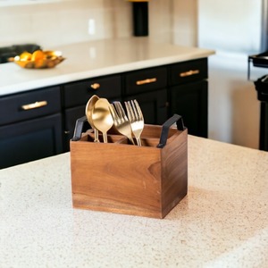 Indian Supplier Elegant Acacia Wood Utensil <b>Storage</b> Holder for Cutlery Display or Dining Table Setup Available at Factory Price - Product Image 4