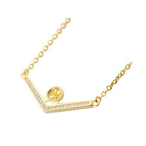 Collar de Cristal Personalizado para Mujer con Cadena de Ángulo Recto de Plata S925 de Moda con Bandeja Vacía, Accesorios de Joyería Semi-DIY - Product Image 5