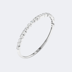 Brazalete de Diamantes Cultivados en Laboratorio con Corte Mixto de 2.500CTW, Chapado en Oro de 18K, Certificado IGI - Product Image 5