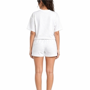 Ensemble t-shirt et short pour femme, haute qualité, décontracté, deux pièces, vêtements de détente été, tissu doux et confortable. - Product Image 2