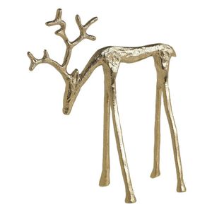 Reno Metálico Decorativo, Escultura de Ciervo, Decoración Navideña para Mesa - Product Image 1