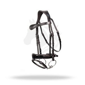 Brida de doma ecuestre patentada, tamaño completo, para equitación inglesa y presentaciones de doma. - Product Image 1