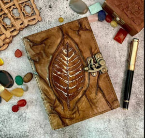 Antique En Cuir Journal Feuille Conception Rédaction Cahier Vierge Voyage Fournitures de Bureau Papeterie Papier Fait Main Ensemble Sketchbook - Product Image 2