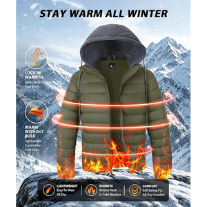 Womens Hooded Puffer Coat With Diamond Quilted Design And Secure Zip Front Closure - Product Image 5