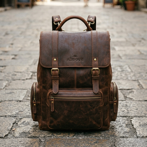 15" Women's Premium Genuine Leather Vintage Style <b>Backpack</b> Multi-Purpose Laptop Travel School Office Business Bag for - Product Image 2