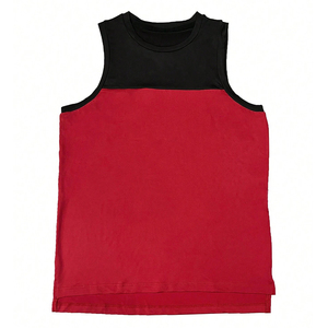 Camiseta sin mangas para hombre, cuello redondo, tejido de punto, color liso, estilo deportivo, de secado rápido, transpirable, para entrenamiento, a la moda. - Product Image 5