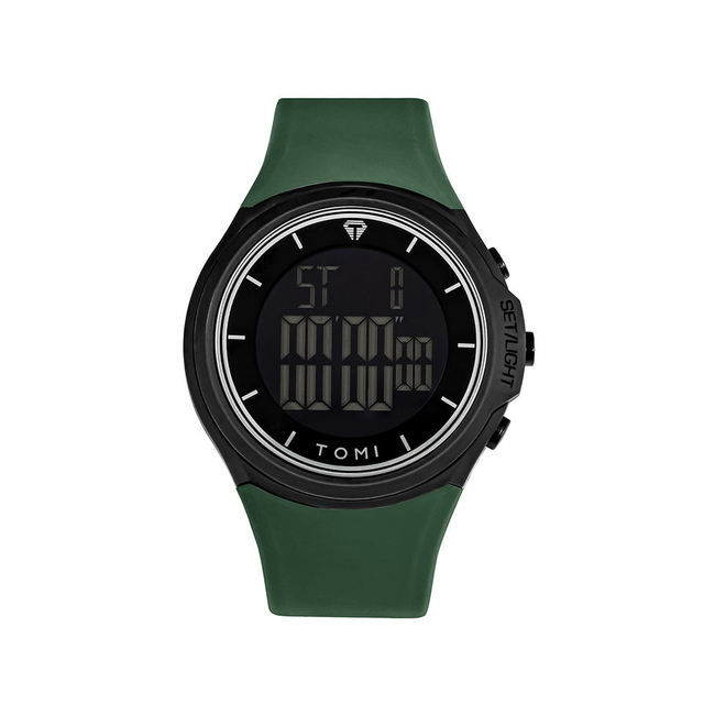 TOMI T220 Men Digital Sports Watch Silicone Strap LED Display Waterproof Alarm Stopwatch Casual Wristwatch in Stock Watch
