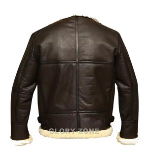 เสื้อแจ็คเก็ตหนังแท้สไตล์วินเทจสำหรับผู้ชาย Glory Zone รุ่น Heavyweight Biker Bomber เหมาะสำหรับฤดูหนาว ไซส์ 44 - Product Image 3