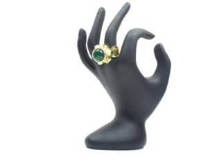 Indian Traditional Luxury Engagement <b>Ring</b> for Unisex 18K Gold Plated <b>Adjustable</b> Bollywood Style Ethnic Jewelry - Product Image 5