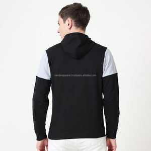 Nardon Apparel 2025 Custom High Quality Streetwear Cotton Hoodie <b>Blocked</b> <b>Colour</b> Hoodie For Men's - Product Image 2