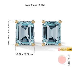 <b>Garnet</b> Emerald Cut Heart Shape Stud <b>Earrings</b> Gold Plated 925 Sterling Silver Rectangular Solitaire Gemstone Women Engagement - Product Image 6