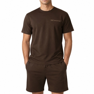 Custom Men T Shirt And Shorts <b>Set</b> Premium Outfit Comfortable Everyday Casual Wear Minimalist Fashion Style Soft Cotton Comfort - Product Image 1