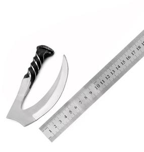 Custom Handmade Stainless Steel Pizza Cutter Premium Wooden Handle Kitchen Axe with Genuine Leather Sheath - Product Image 3
