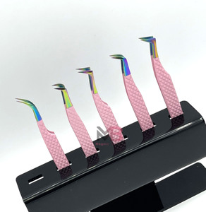 Pinzas de Acero Inoxidable de la Mejor Calidad, Pinzas de Alta Precisión con Punta de Titanio para Extensiones de Pestañas, Pinzas con Puntas de Fibra - Product Image 4