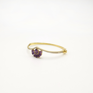 Bracelet en améthyste en forme de poire, taille 3x5, élégant, bijou fantaisie pour femme, pièce de collection de qualité supérieure - Product Image 1