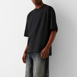 T-shirt en coton uni pour homme, coupe classique, respirant, doux, léger, confortable, décontracté, pour un usage quotidien, été - Product Image 4