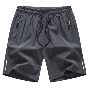 <b>Men's</b> Solid Color Drawstring <b>Shorts</b> Quick Dry Polyester Casual Bermuda <b>Shorts</b> <b>with</b> <b>Zipper</b> <b>Pockets</b> OEM Customizable - Product Image 4