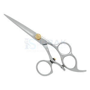 Ciseaux à cheveux professionnels en acier inoxydable, pointe acérée, pour droitiers, manche long, fournitures de salon de coiffure - Product Image 1