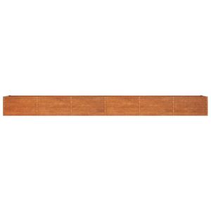 Bac à légumes surélevé en acier Corten rouillé 189 x 31,5 x 17,7 po – Construction de jardin durable et robuste - Product Image 4