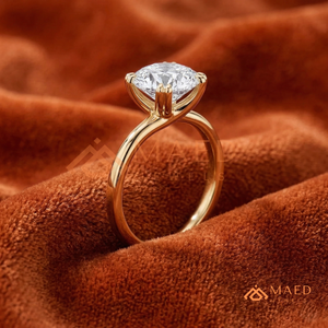 14K Yellow Gold Double-Claw Oval <b>Solitaire</b> <b>Ring</b> – Timeless Gold Engagement Band Yellow Gold Over <b>Silver</b> Oval Cut <b>Ring</b> - Product Image 2