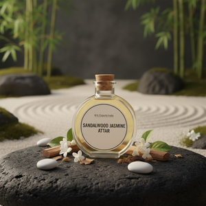 Aceite de Perfume Concentrado Indio Premium M.K Exports India Sandalwood Motia Bela Attar, a Base de Sándalo y Jazmín, con Aroma Floral Natural - Product Image 4