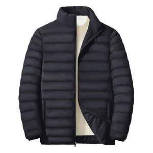 Chaqueta Acolchada Personalizada con Cuello Alto y Parches, con Logotipo OEM, Relleno de Algodón Grueso, Chaqueta de Invierno para Exteriores - Product Image 1