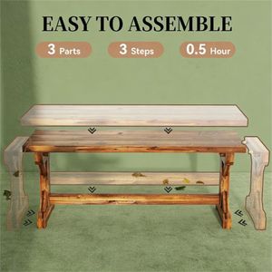 Banc en bois d'extérieur pour jardin, terrasse, porche ou parc - Product Image 4