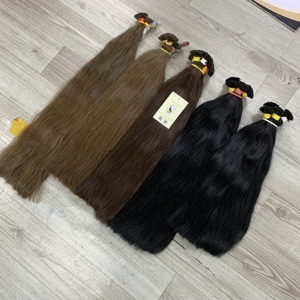 ผมต่อปลายแบนทำจากเคราตินต่อผมตรงสีน้ำตาลเข้มเรียงตามธรรมชาติ - Product Image 2