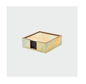 Customized Enamel Coated MDF <b>Coasters</b> Set Hot Selling Table Decoration Accessories <b>Drinks</b> <b>Coasters</b> with Holder - Product Image 1