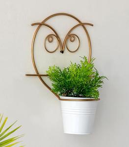 Macetero de Pared Metálico con Forma de Búho, Maceta Blanca, Decoración de Plantas Verdes, Arte de Pared Moderno para Hogar u Oficina - Product Image 3