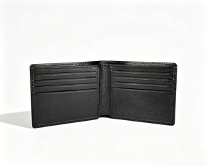 [Big Promotion] Top Quality Castello Genuine Vegetable Leather RFID <b>Men</b> Bi-fold Billfold ID Card <b>Wallet</b> <b>Black</b> - Product Image 1