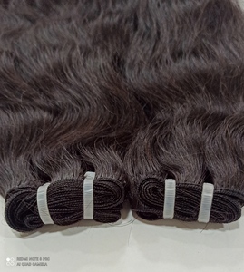 Extensions de cheveux naturels Remy de luxe pour femmes, épaisses, lisses, imperméables, sans perte et réutilisables, noir naturel, ondulation naturelle - Product Image 2