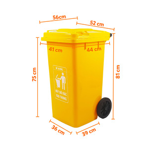 High Quality 100L Eco-Friendly Plastic Industrial Trash <b>Bin</b> Lids Durable Water Resistant for Outdoor Parks Restaurants Hotels - Product Image 1