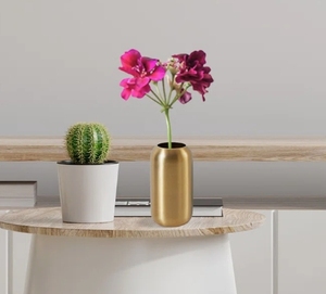 Jarrón de Metal de Latón Cepillado Hecho a Mano, Recipiente Decorativo Cilíndrico Moderno, Centro de Mesa de Lujo para Sala de Estar, Decoración de Mesa - Product Image 2