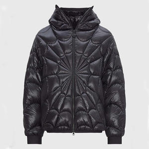 Dernière conception : Veste à capuche matelassée style araignée, entièrement zippée, en polyester respirant, imperméable - Product Image 5