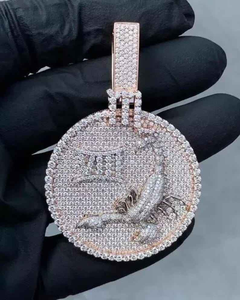 Iced Out Eagle Coin Pendant Hip Hop Necklace <b>Charm</b> Luxury Bling Cubic Zirconia Statement Jewelry Gift - Product Image 1