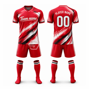 Maillot de football personnalisé en mesh respirant, col en V, manches courtes, nom et numéros d'équipe, évacuation de l'humidité, coupe classique, unisexe, toutes tailles - Product Image 3