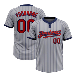 Camiseta de Béisbol Personalizada SAKYA, Franjas Grises de tu Equipo, Manga Corta, para Hombre, 100% Poliéster, Secado Rápido, Impresión Digital 3D, Verano - Product Image 1