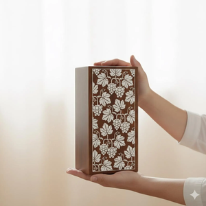 Urna Funeraria de Madera Maciza para Cremación, con Elegante Tallado Floral, para Cenizas de Adultos, Venta al Por Mayor - Product Image 2