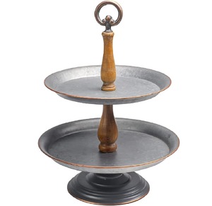 Bandeja Decorativa Rectangular de Metal con Asas, Estilo Rústico, Acabado Envejecido, Paquete Individual, Tema de Plantas - Product Image 4
