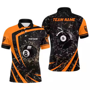 Maillot personnalisé de haute qualité pour homme, impression par sublimation, tricoté, respirant, 100% polyester, pour équipe de billard, snooker - Product Image 2