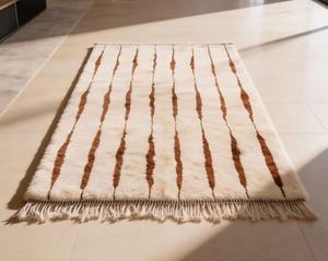 Alfombra Bereber Beni Ourain Anudada a Mano, Alfombra Marroquí Personalizada de Lana, Alfombra Beni Ourain Anudada a Mano, Alfombra Bereber 100% Lana - Product Image 6