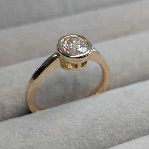 Igi/gia แล็บตัดเพชรวินเทจ14K สีเหลืองแหวนแต่งงาน/งานหมั้นใส่ได้ทั้งชายและหญิงสีขาวทองคุณภาพดีสำหรับงานปาร์ตี้ครบรอบ-คุ้มค่า - Product Image 3