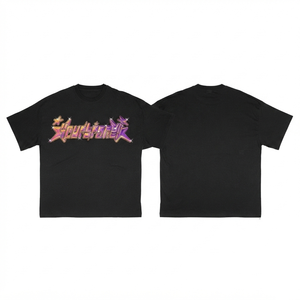 T-shirt en jersey de coton peigné 200 GSM pour homme, noir, col rond, impression graphique personnalisée, streetwear décontracté, t-shirt doux pour tous les jours - Product Image 1
