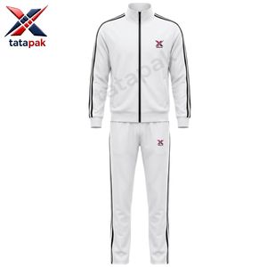 Traje Deportivo de Entrenamiento 100% Algodón y Poliéster, Chándal con Cremallera Completa, Transpirable, Cómodo, Ropa Deportiva al por Mayor - Product Image 3