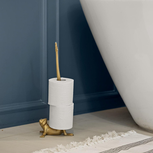 Cast Iron <b>Paper</b> Towel Holder Metal Toilet or <b>Kitchen</b> <b>Paper</b> Holder for Floor or Countertop Casted Iron Frog Design Roll Holders - Product Image 6