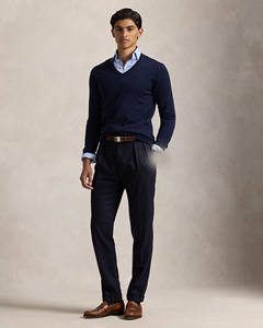 Cárdigan de Punto para Hombre, Cuello en V, Tejido Transpirable y Cálido para Invierno, con Decoración de Patrón Vintage, en Spandex/Algodón - Product Image 3